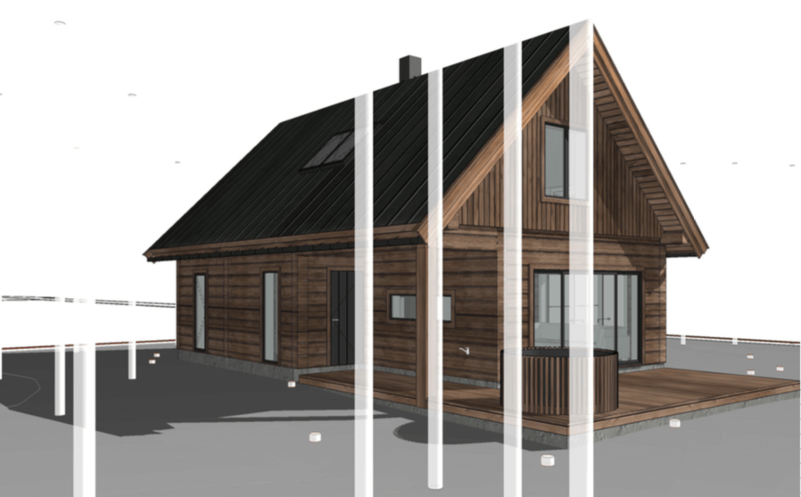 Log Sauna 3D view